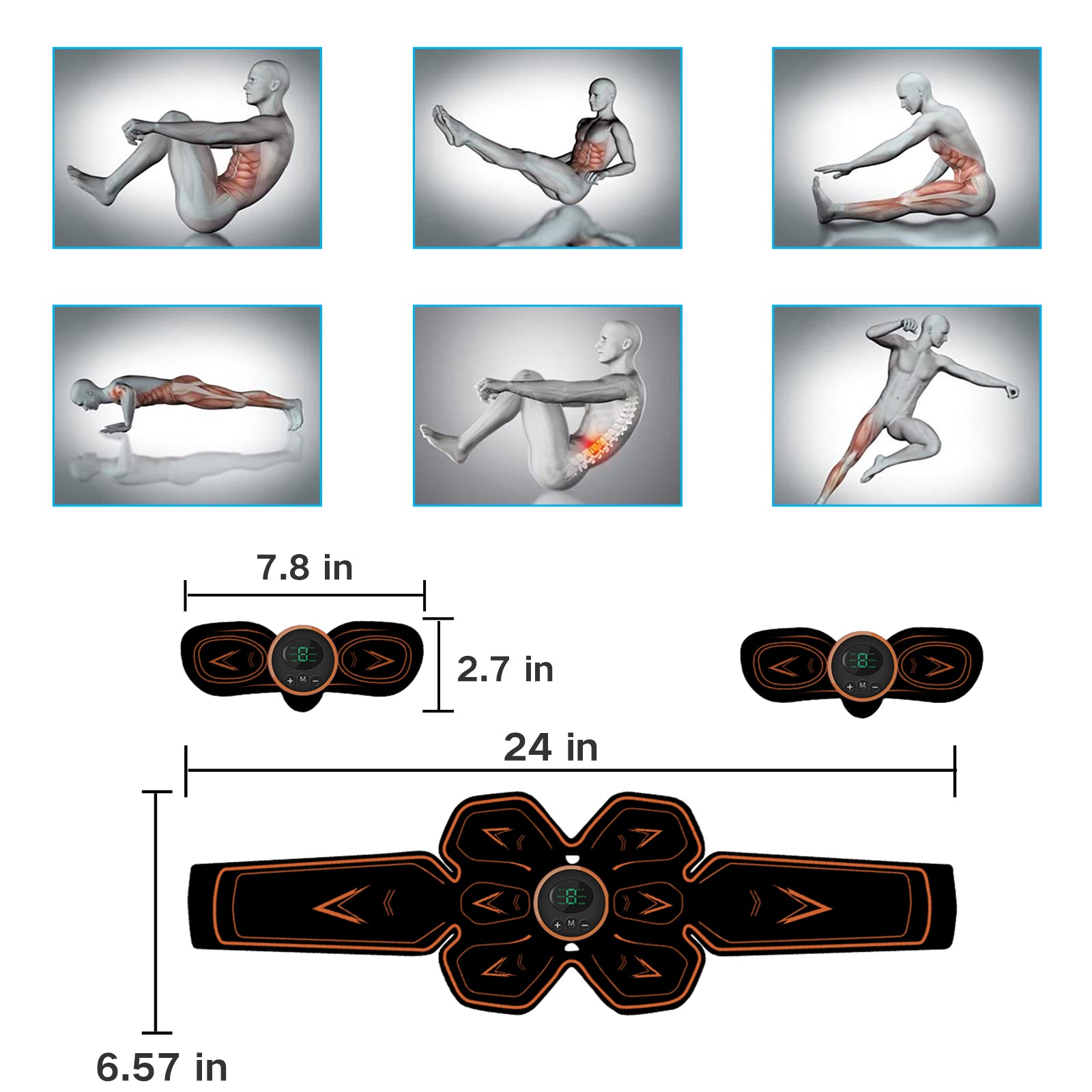 EMS Abdominal Muscle Core Toning Trainer Stimulator Flex Toner Tactical X  Style