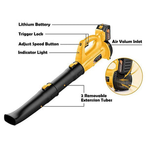 Cordless Leaf Blower, 21V 320 CFM 150 MPH Electric Leaf Blower with Battery and Charger for Dust, Snow Debris, Yard, Work Around The House
