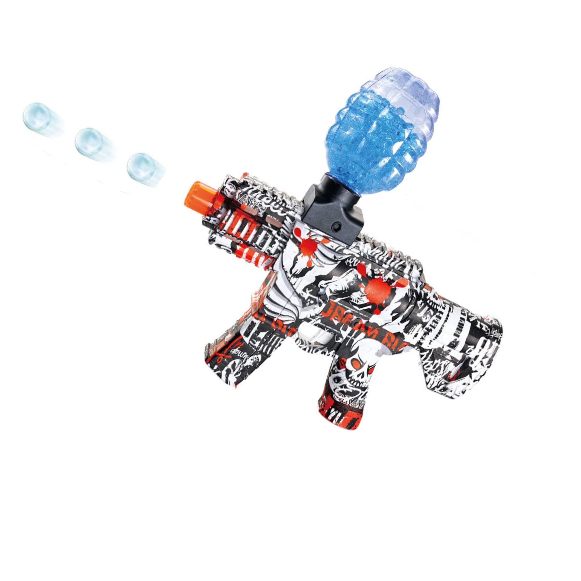 Electric Gel Ball Blaster, Auto Gel Ball Blaster with 40000 Water Beads and Goggles, Outdoor Games for Teens, Boys, and Girls Ages 7+, Red