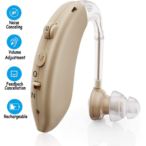 Hearing Aids for Seniors, Hearing Amplifiers for Ears, BTE Ear Assist Devices Seen On TV, Earing Aids with Ears Noise Consuling, Rechargeable for Adults Hearing Loss