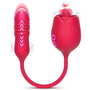 VESSTT Rose Vibrator for Women, Adult Sex Toys with Vibrating Egg, Clit Stimulator for Adults Couples, Red