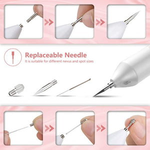 Cooseas Mole Remover Pen with Spotlight Skin Tag Dark Spot Wart Removal Tool Gold