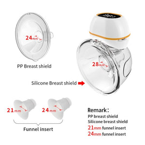 Hand Free Electric Breast Pump, Wearable Breast Pumps Touch Pane, 3 Modes And 9 Levels Adjustment, LCD Display, Rechargeable Powered Wireless Portable Breast Pump With 21/24 /28 Mm Flange, 1pack, J3