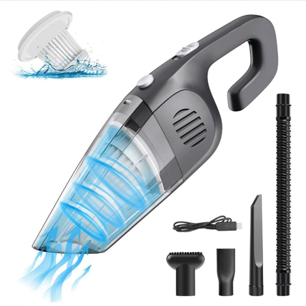 iFanze Handheld Vacuum Cordless, 6KPA Powerful Cyclonic Suction Vacuum  Cleaner, Car Vacuum Cleaner, Portable Quick Charge Handheld Vacuum with  Washable HEPA Filter for Car 