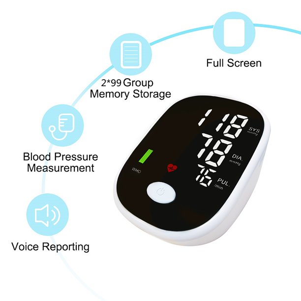 Digital Talk Upper Arm Blood Pressure Monitor, Vinmall Automatic Blood Pressure Cuffs for Home Use