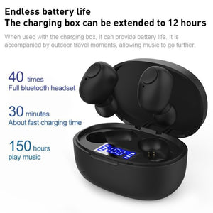 Doosl Bluetooth Earbuds 5.0 Bass True Wireless Headphones, Sports Wireless Earbuds Stereo Earphones, Built-in Microphone for iPhone, Samsung, Android Phone
