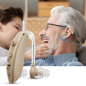 Hearing Aids, Rechargeable Hearing Aids For Seniors,Voice Enhancer And Audio Sound Amplifier, Hearing Amplifier TV Earbuds With Portable Charging Box,Hearing Amplifiers Of Seniors And Adults,J156