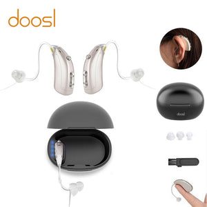 Doosl Hearing Aids for Seniors,2Pcs Rechargeable Hearing Aids for Ears,Audio Sound Amplrifie Ears Devices With Volume Control for Adults Mild, Moderate Hearing Loss