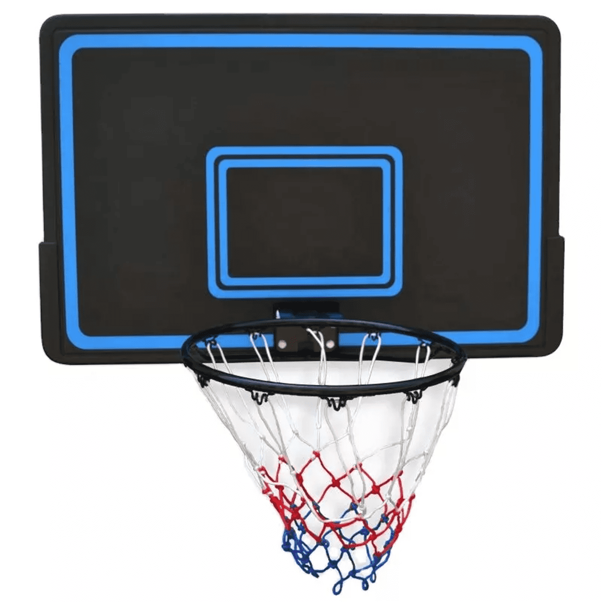 Wall-Mount Basketball Backboard Hoops & Goals Rim Combo Kit & Shatterproof Polyethylene Board & All-Steel Rustproof Frame, 43x28"