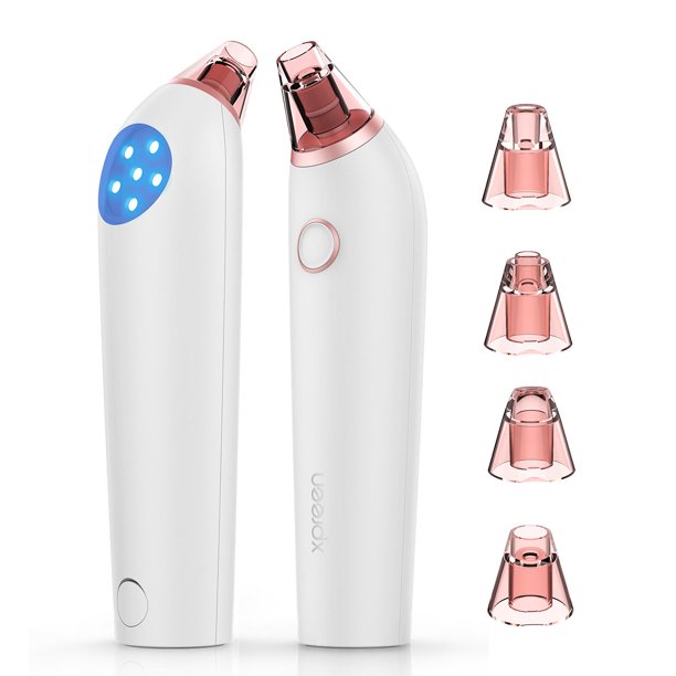 Blackhead Remover Pore Vacuum Suction, Electric Facial Pore Cleaner 4 in 1 USB Rechargeable Pore Sucker Acne Comedone Extractor Tool with 3 Adjustable Suction For Men and Women