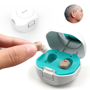 Hearing Aids for Ears, Vinmall Rechargeable Mini Hearing Amplifier for Seniors with Noise Cancelling and Portable Charging Box, Hearing Amplifier TV Earbuds Suitable for Adults, Elderly, Children