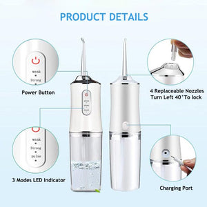 Water Flossers, Cordless Dental Oral Irrigator for Travel Home Office, 220ml, white