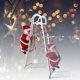 Santa Claus Climbing Ladder, Singing Jingle Bells Electric Toy Christmas Decoration Kids Gift Doll