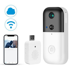 1080P Video Doorbell Camera, WiFi Smart Door Camera, Motion Detection, 2-Way Audio, Waterproof, Rechargeable, Support Cloud Storage, Night Vision for iOS Android