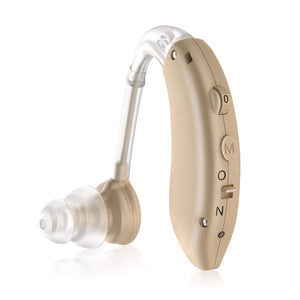 Hearing Aid Rechargeable, Vinmall Amplifier Devices for Seniors with Noise Cancelling, Volume Control (Beige)