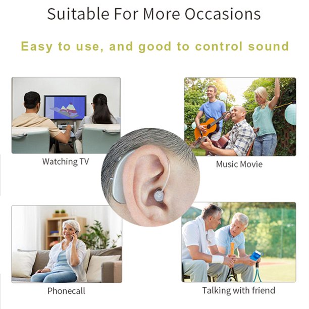 Hearing Aids, Hearing Aid for Seniors Rechargeable Hearing Amplifier with Noise Cancelling for Ears, Sound Amplifier with Digital display screen Charing Box