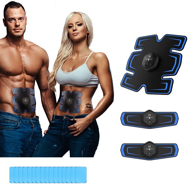 IFanze EMS ABS Stimulator, Portable USB Rechargeable Stimulator for Adult Women and Man at Home Gym