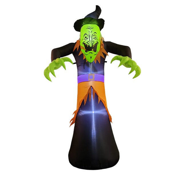 6 FT Halloween Inflatables Witch, Giant Halloween Decorations Outdoor with Built-in LED Lights,Blow Up Witch for Halloween Decorations Outdoor Yard Garden Lawn