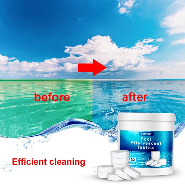 Melliful Chlorine Tablets for Pool, 180 Chlorine Tablets Use as Bactericide, Algaecide, and Disinfectant in Swimming Pools, Long Lasting Pool Tablets