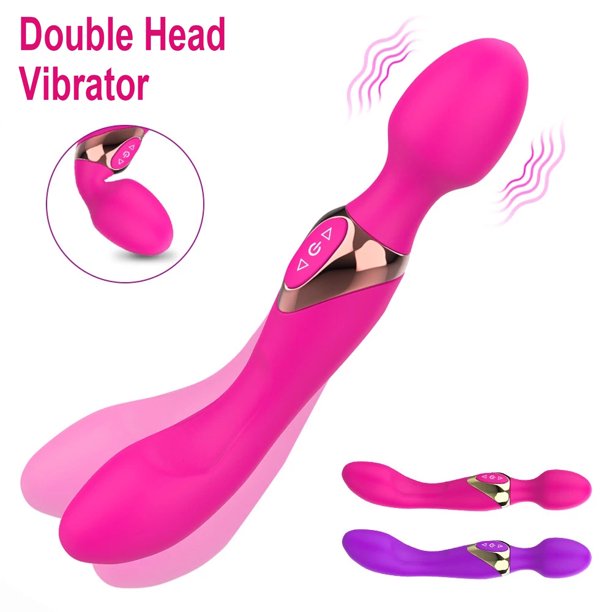 VESSTT G Spot Clitoris Vibrator with 10 Vibration Modes, Double Stimulation Wand Massager Adult Sex Toy for Women/Men, Rose Red