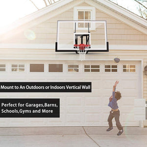 ifanze 55" Adjustable-Height Wall Mounted Basketball Hoop with QuickPlay Design