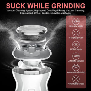 Electric Foot Grinder, Vacuum Callus Remover, Foot Pedicure Tool,  Rechargeable Foot File, Cracked Skin Cleaning Tool
